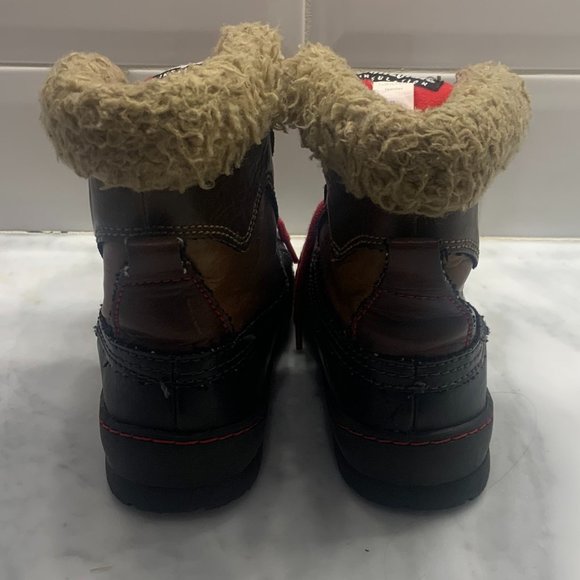 babyGap toddlerThinsulate boys boots size 11 brown sherpa - Picture 5 of 7
